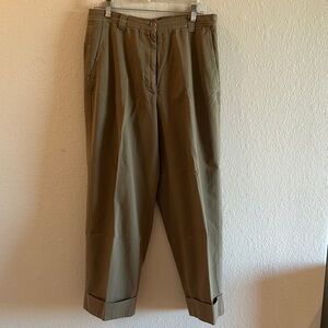 Women's Classic light green/khaki ankle Pants, ankle length size 40 (= size 10)